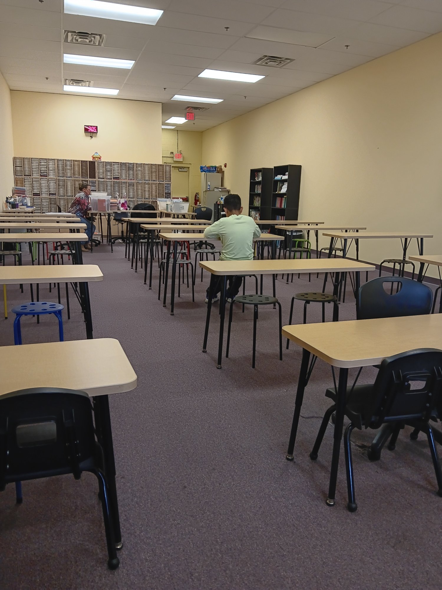 Inside Bristow Learning Center - desks and learning area